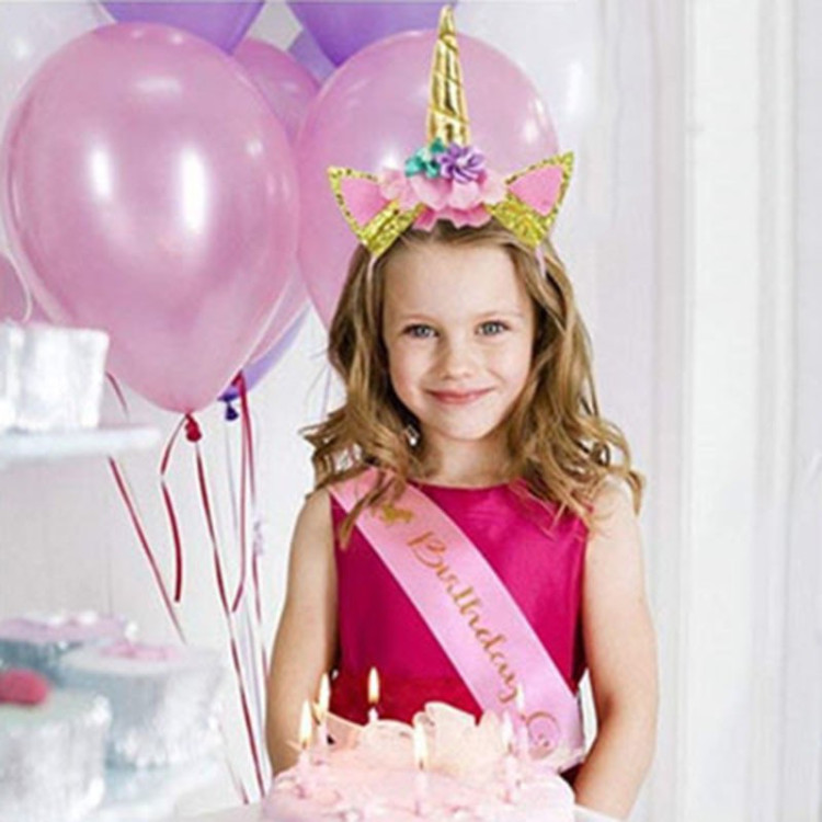 Αξεσουάρ για τα μαλλιά Unicorn Ροζ - Ασημί