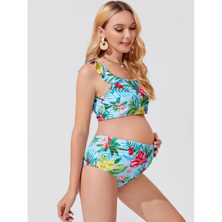 Μαγιό εγκυμοσύνης - 2 Κομμάτια Γαλάζιο