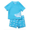 Shark Print Beach Swimsuit Light Blue