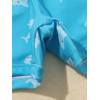 Shark Print Beach Swimsuit Light Blue