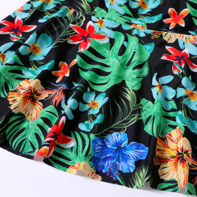 Μαγιό εγκυμοσύνης Floral - Μαύρο