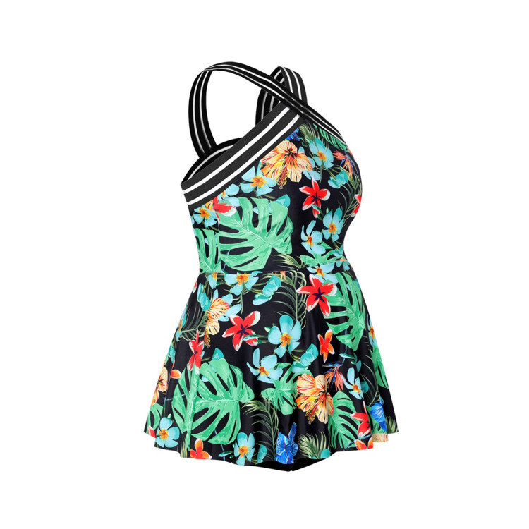 Μαγιό εγκυμοσύνης Floral - Μαύρο