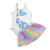 2 Pcs  Girl Mermaid Print Tank Top and Shorts Swimsuit Set