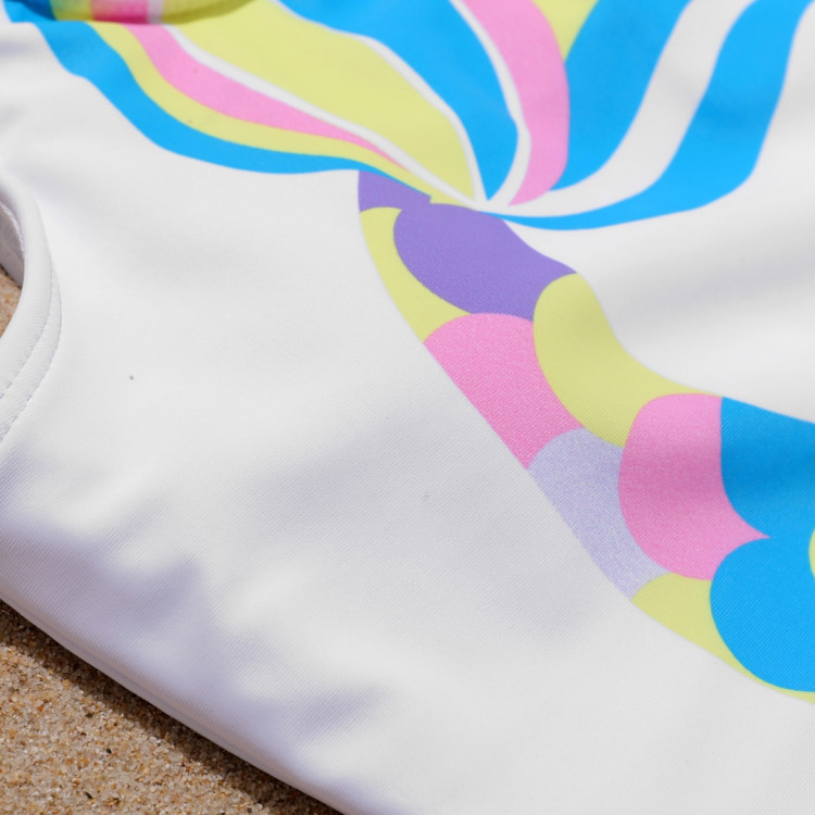 Παιδικό μαγιό γοργόνα για κοριτσάκια Λευκό 2 Κομμάτια