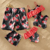 Παιδικό μαγιό Floral Print για αγοράκια Μαύρο - Κόκκινο