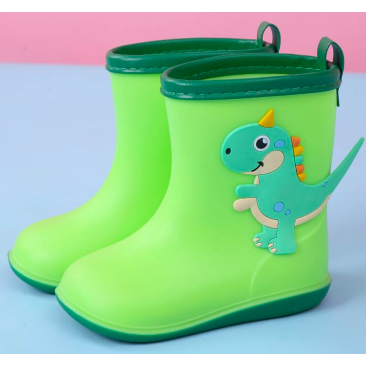 Παιδικά μποτάκια 3D Δεινοσαυράκι - πράσινα