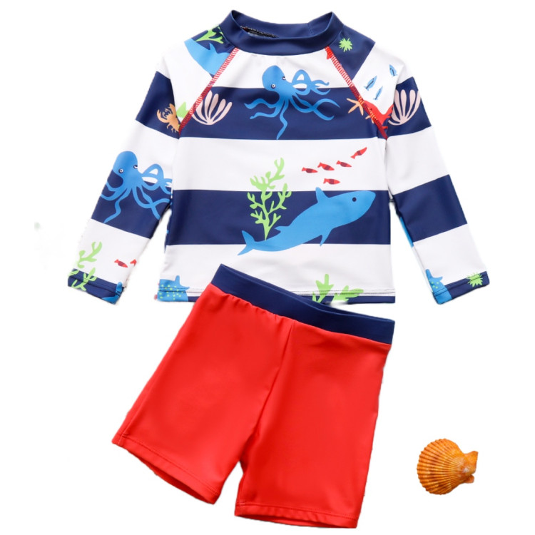 Σετ από 2 κομμάτια - παιδικό μαγιό για αγοράκια Χταπόδι