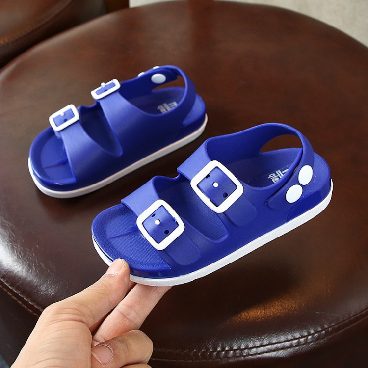 Kids Breathable Solid Sandals Blue Kids Breathable Solid Sandals Blue