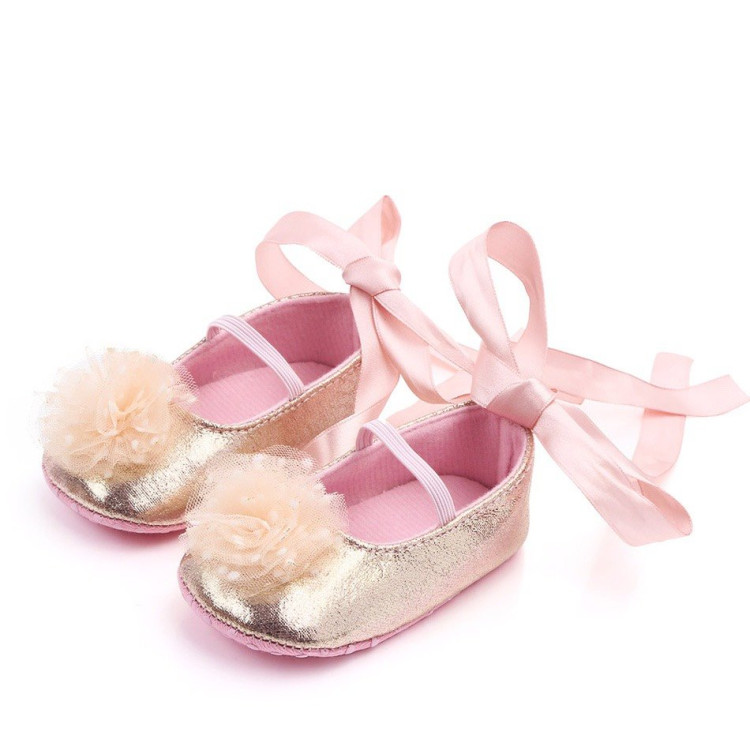 Flower Soft Lace Prewalker Shoes Pink