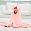 Cartoon hooded Spa Towel bathrobe beach towel - Pink