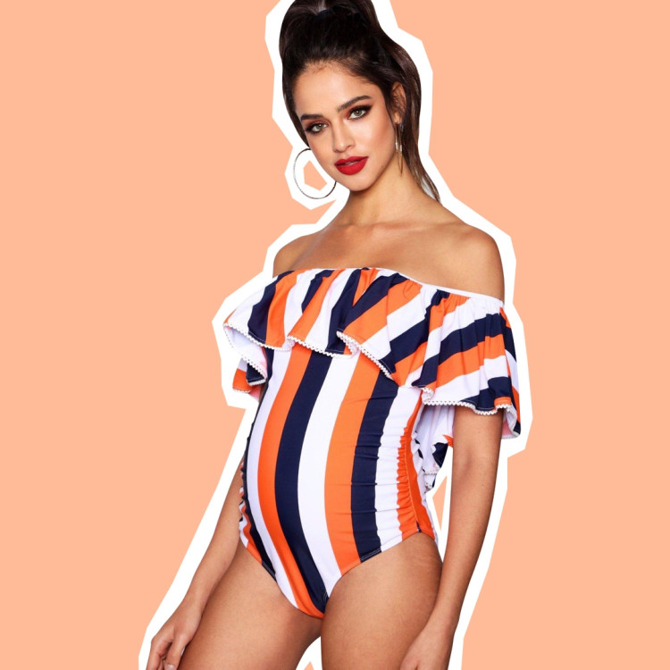 Μαγιό εγκυμοσύνης Rainbow - Πορτοκαλί