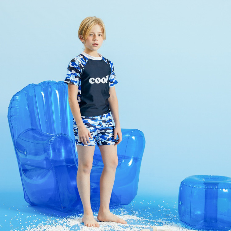 Σετ από 3 κομμάτια - παιδικό μαγιό για αγοράκια Μπλε