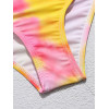Kid Girl Colorblock Suspender Swimsuit- Yellow
