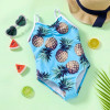 Pineapple Tank Swimsuit - Light Blue