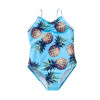 Pineapple Tank Swimsuit - Light Blue
