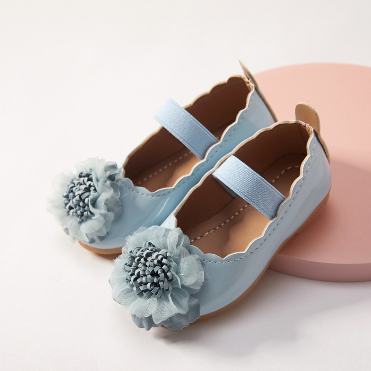 Παιδικά παπούτσια με λουλουδάκι Μπλε