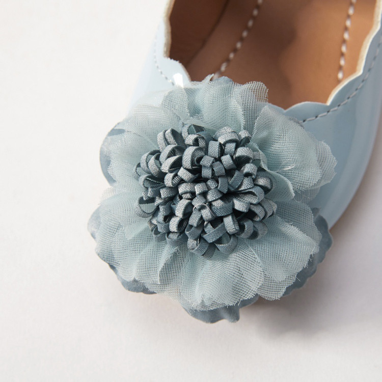 Παιδικά παπούτσια με λουλουδάκι Μπλε