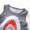 2pcs Baby Boy Sea Shark Cute Swimsuit - Grey