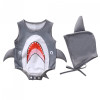 2pcs Baby Boy Sea Shark Cute Swimsuit - Grey