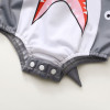 2pcs Baby Boy Sea Shark Cute Swimsuit - Grey