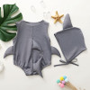 2pcs Baby Boy Sea Shark Cute Swimsuit - Grey