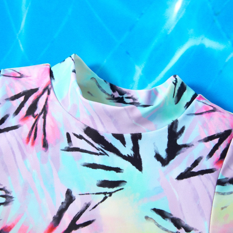 3-piece Girl Geometric Print Swimsuit - Multi-color