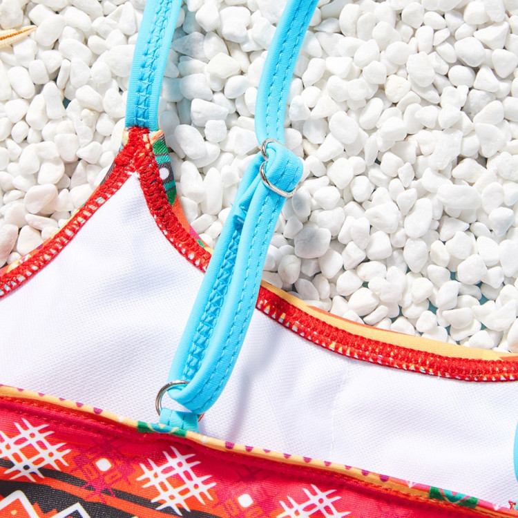 Geometric Bohemia Swimsuit Red