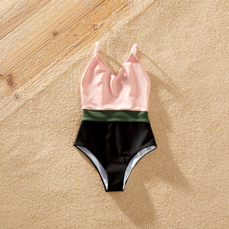 Mαγιό παιδικό Μαύρο - Ροζ