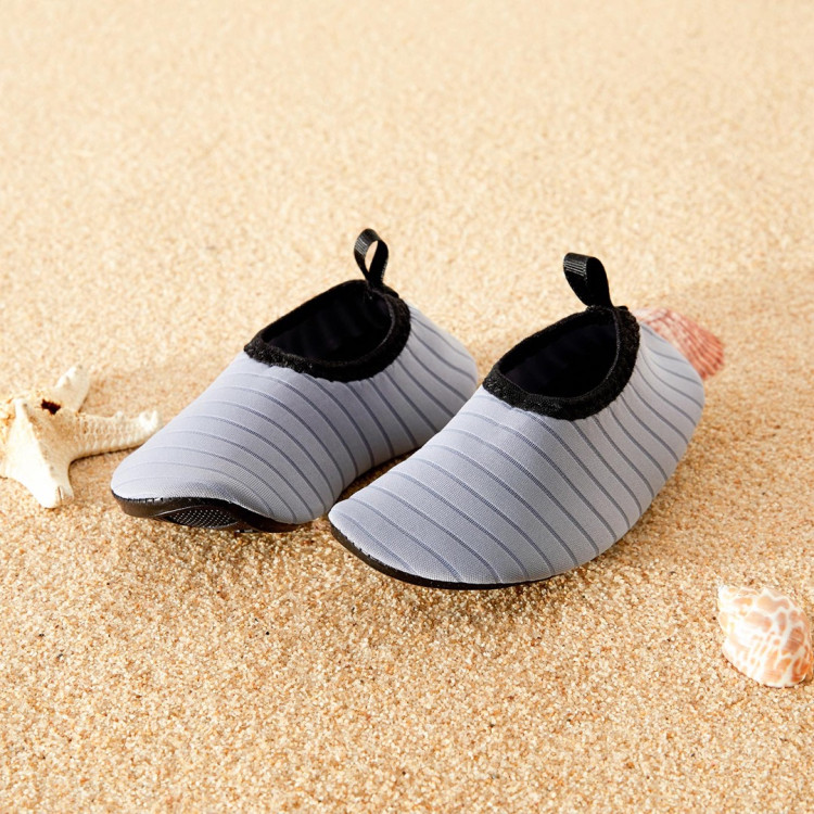 Solid Athleisure Water Beach Shoes for Kids - Grey