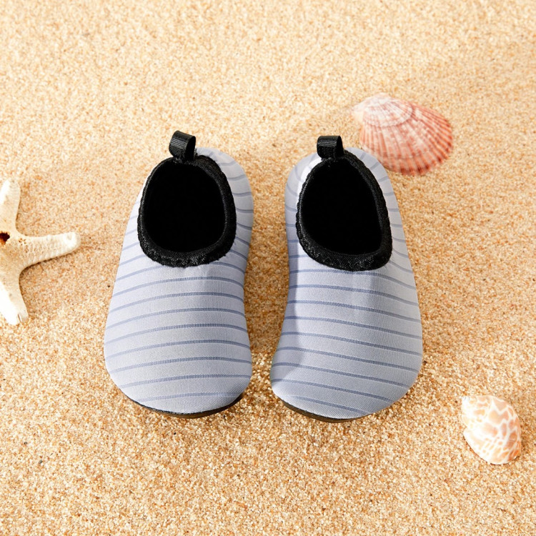 Solid Athleisure Water Beach Shoes for Kids - Grey
