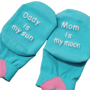 Παιδικές κάλτσες Love letter - Τιρκουάζ