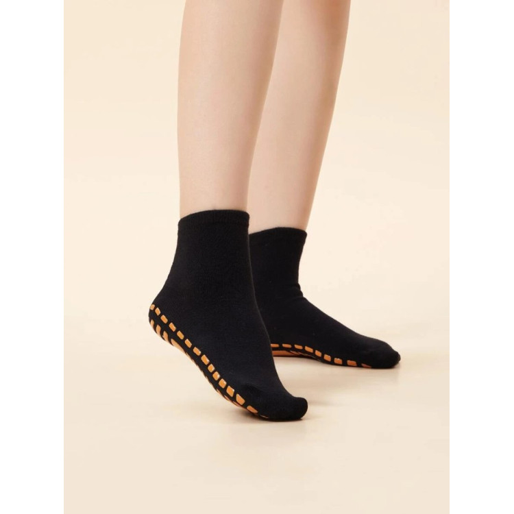 Αθλητικές Κάλτσες Αντιολισθητικές για γιόγκα ή πιλάτες - Μαύρο