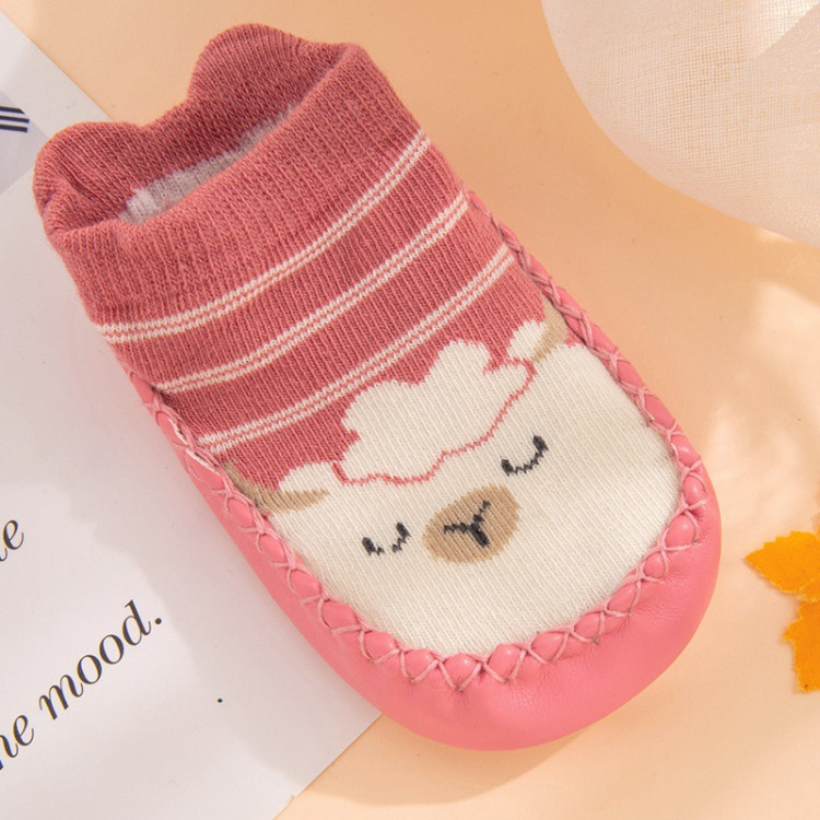 Βρεφικά αντιολισθητικά καλτσάκια Σκούρο Ροζ