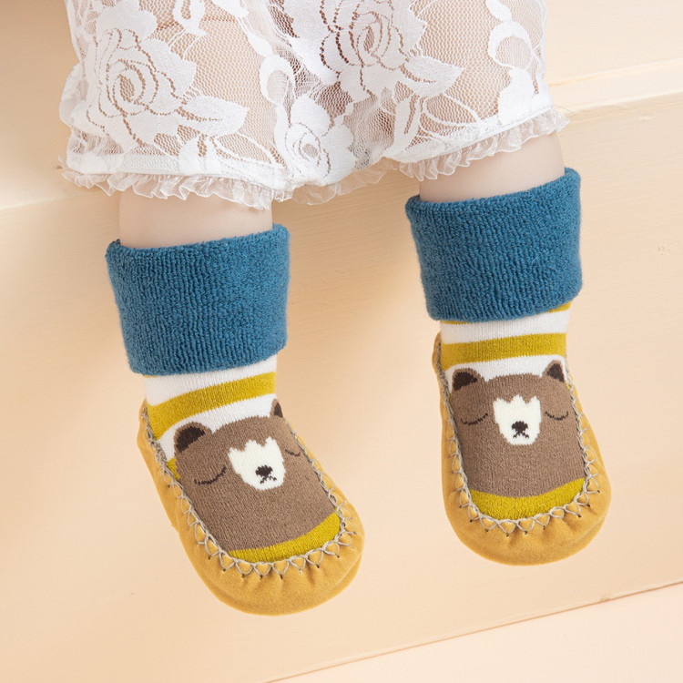 Βρεφικά αντιολισθητικά καλτσάκια Κίτρινα