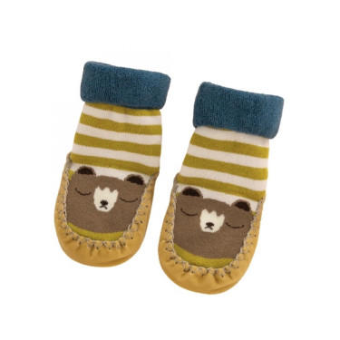 Βρεφικά αντιολισθητικά καλτσάκια Κίτρινα