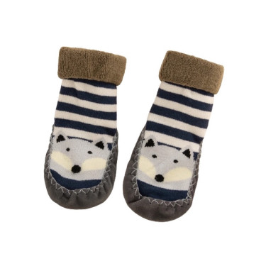 Βρεφικά αντιολισθητικά καλτσάκια Γκρι