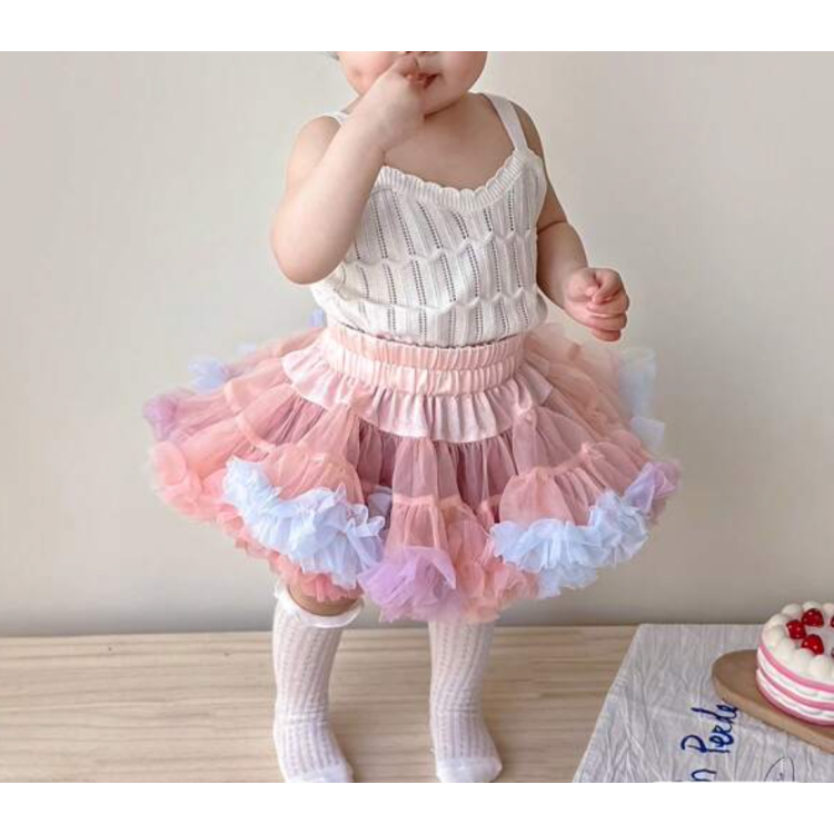 Φούστα Παιδική tutu - Πολύχρωμη ροζ