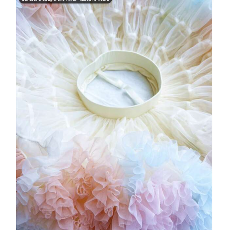 Tutu Girls skirt - Multi Yellow