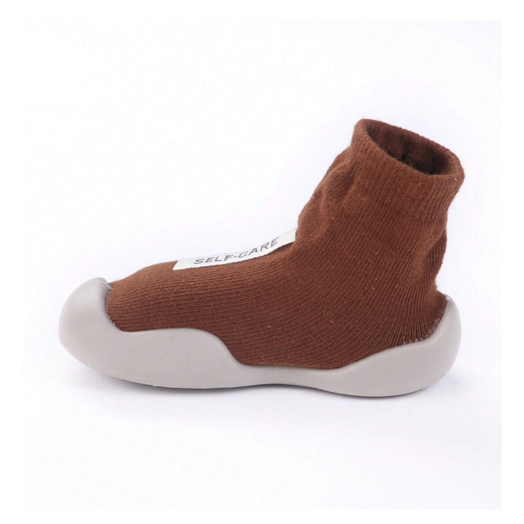 Brown shoes socks anti slip