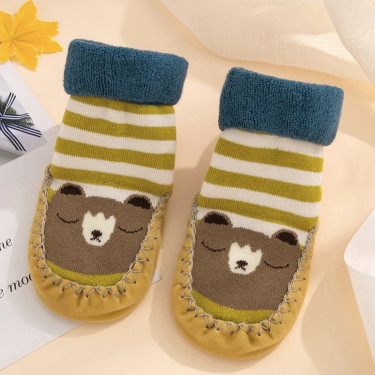 Βρεφικά αντιολισθητικά καλτσάκια Κίτρινα