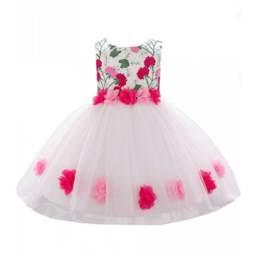 Βρεφικό Φορεματάκι Κόκκινο - Ασπρό με λουλουδάκια