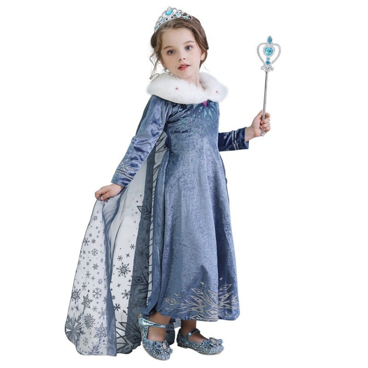Elsa Frozen Princess Dress - Blue