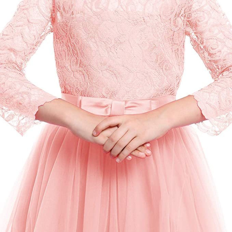 Πριγκιπικό Φορεματάκι μακρύ Ροζ Παιδικό