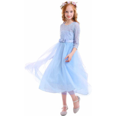 Γαλάζιο Φορεματάκι μακρύ Παιδικό