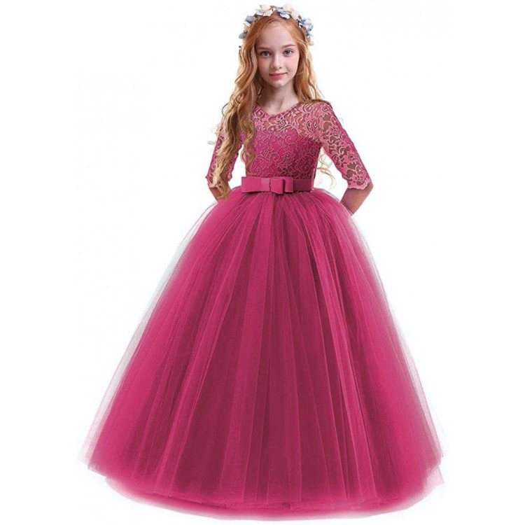 Long Dress for events Princess Hot Pink