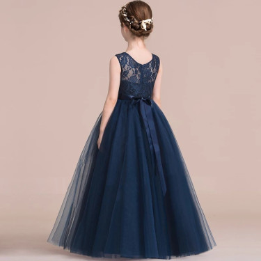 Φορεματάκι παιδικό μακρύ Μπλε