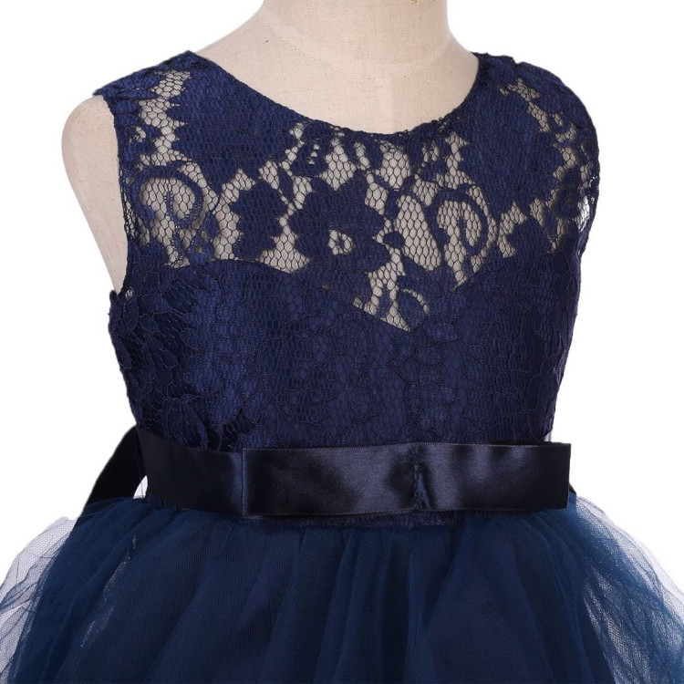 Φορεματάκι παιδικό μακρύ Μπλε