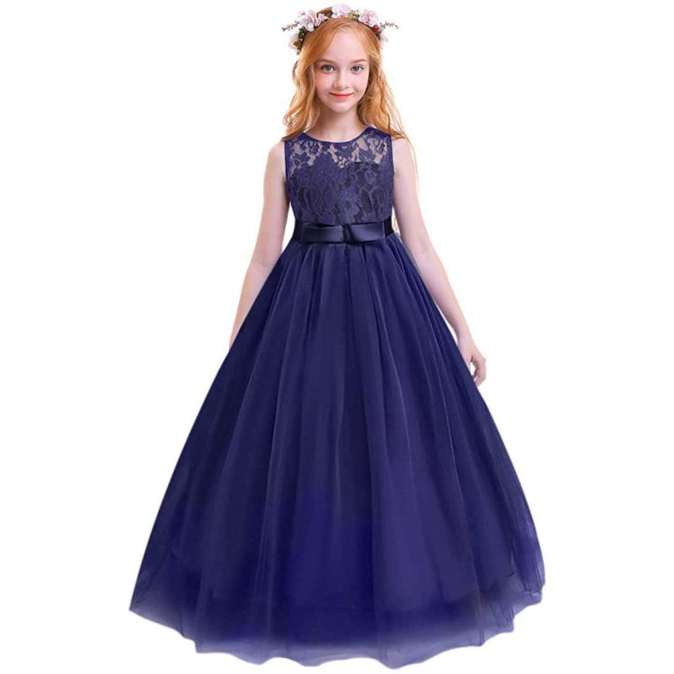 Φορεματάκι παιδικό μακρύ Μπλε