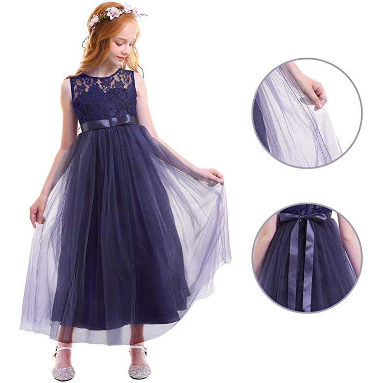 Φορεματάκι παιδικό μακρύ Μπλε