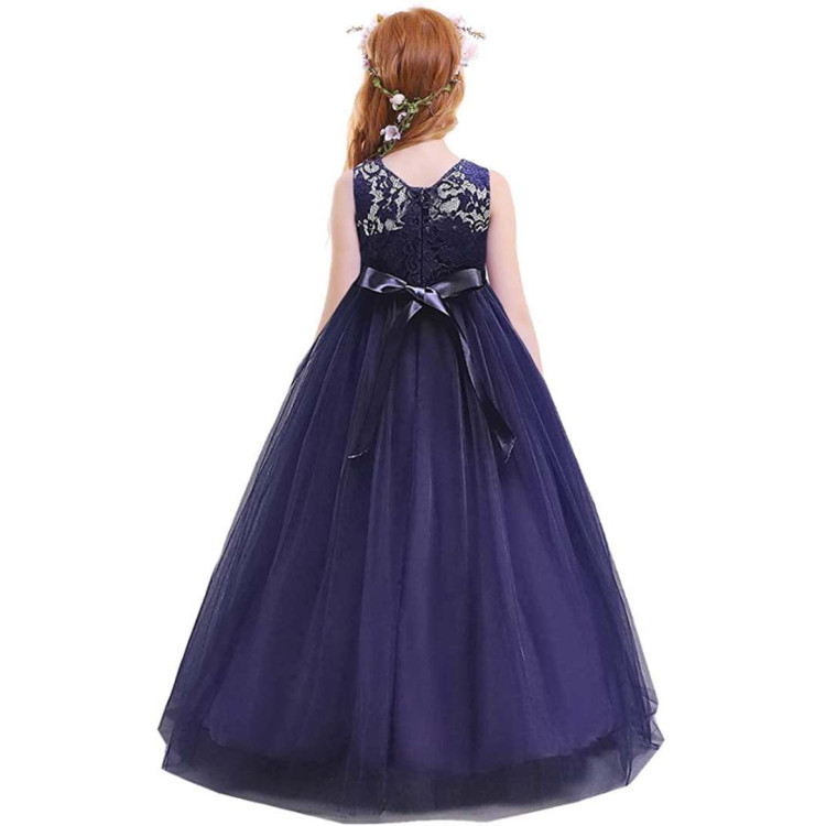 Φορεματάκι παιδικό μακρύ Μπλε